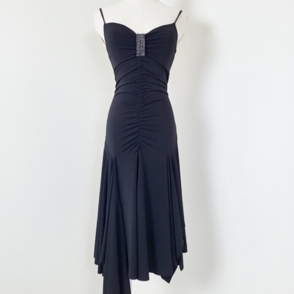 Y2K Fairy Midi Prom Dress Drop Waist Sleeveless Spaghetti Straps Tank - Picture 7 of 13